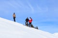 Skiers slopes considering the scheme. Ski Resort Courchevel Royalty Free Stock Photo