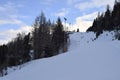 Skiers and snowboarders in Austrian ski resort Hochgurgl Royalty Free Stock Photo