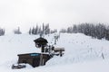 Skiers and snowboarders enjoying the slopes of Alpental Ski Area, Washington