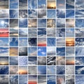 Skies and clouds mosaique Royalty Free Stock Photo