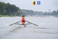 Skiff rowing Royalty Free Stock Photo