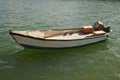 Skiff in Tel Aviv Harbour Royalty Free Stock Photo