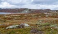 Skiftessjoen lake in the Hardangervidda National Park in Norway in Scandinavia Royalty Free Stock Photo