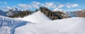 Skigebiet am ZwÃÂ¶lferkopf, schÃÂ¶ne Piste mit Blick zum Achensee und die Tiroler Bergwelt