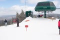 Skiiers on Snowshoe Mountain, West Virginia Royalty Free Stock Photo