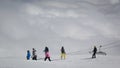 Skiing above the clouds