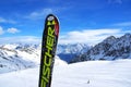 Skiing in the Alps Royalty Free Stock Photo