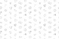 Skiing background from line icon. Linear vector pattern.
