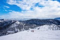 Skiing on The Big Mountain at Whitefish, Montana, at Glacier National Park