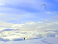 Skiing in the clouds