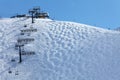 Skiing on the dolomites, Val di Fiemme, Italy Royalty Free Stock Photo