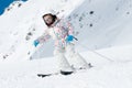 Skiing downhill Royalty Free Stock Photo