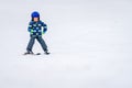 Skiing for the first time Royalty Free Stock Photo