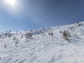 Skiing in the French alps