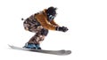 Skiing. High speed skier. Winter sports. Sportsman in action. Isolated Royalty Free Stock Photo