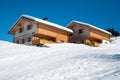 Skiing huts in Montafon Royalty Free Stock Photo