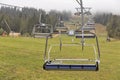 Skiing lift mechanism in the fall