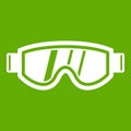 Skiing mask icon green