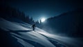 skier on the top of mountain skiing in the snow skiing in the mountains