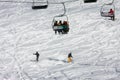 Skiing resort Gudauri in Georgia, Caucasus Montains Royalty Free Stock Photo