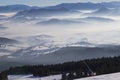 Skiing resort Kubinska Hola, Slovakia. Top view