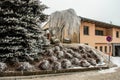 Skiing resort Semmering, Austria. Beautiful chalet in austrian Alps in winter. Royalty Free Stock Photo