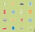 Skiing simply icons