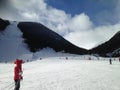 Skiing ski holiday snow clouds