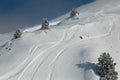 Skiing slopes, majestic Alpine landscape