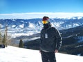 Skiing in Snowmass, Colorado Royalty Free Stock Photo