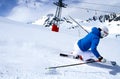 Skiing in Solden, Austria. Royalty Free Stock Photo