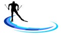 Skiing sport graphic in vector quality.