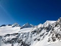 Skiing in the Stubai glacier ski resort Royalty Free Stock Photo