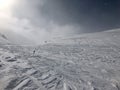Skiing in the Stubai glacier ski resort Royalty Free Stock Photo