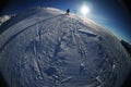 Skiing in the Swiss Mountains