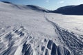 Skiing track on the Kungsleden