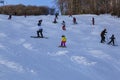 Skiing. Valcianska Valley snowland. Tatra mountains. Slovakia.