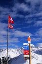 Skiing in Verbier Royalty Free Stock Photo