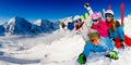 Skiing, winter fun Royalty Free Stock Photo