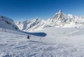 Skiing Zermatt Royalty Free Stock Photo