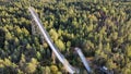 skijump resort forest track nature Royalty Free Stock Photo