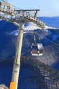 Skilift on winter resort