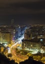 Skiline of the City of Alicante at night