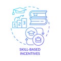 Skill-based incentives blue gradient concept icon