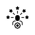 Black solid icon for Skill Building, skill and creative