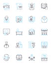 Skill-building linear icons set. Development, Mastery, Competence, Expertise, Growth, Practice, Learning line vector and Royalty Free Stock Photo