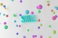 Skill, business conceptual colorful 3D rendered words. Graphic, positive, wallpaper & backdrop.