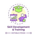 Skill development and training multi color concept icon Royalty Free Stock Photo