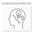 Skill enhancement line icon