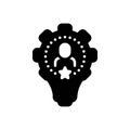 Black solid icon for Skill, ability and efficient
